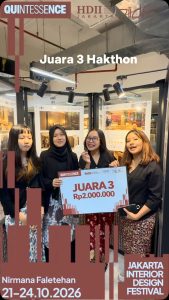 Selamat untuk tim dari @interior.trisakti jadi Juara 3 di Hackthon JIDF 2026