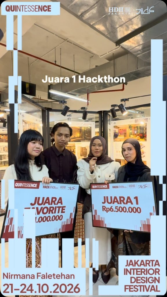 Selamat untuk tim dari @interior.trisakti jadi Juara 1 di Hackthon JIDF 2026